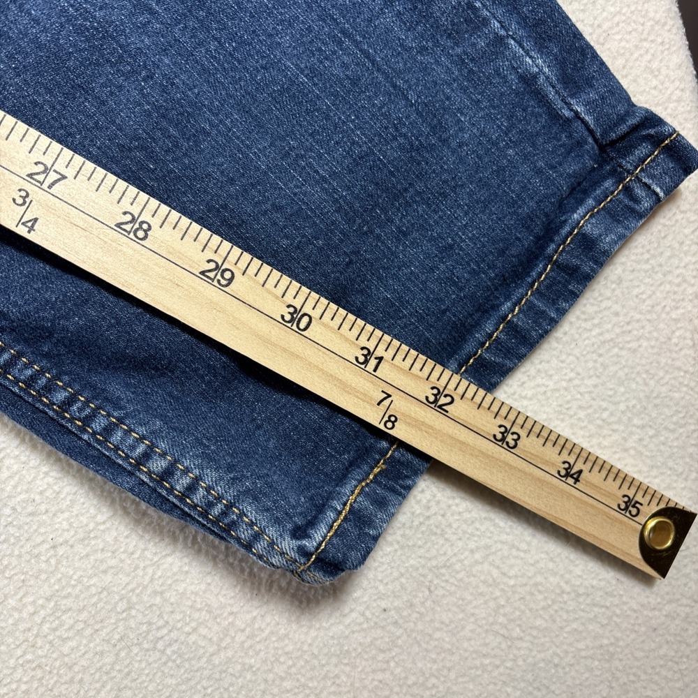 Levi's Men's Jeans 505 Regular Straight Blue Size 34x34 Zip Faded Whiskering - Picture 9 of 9